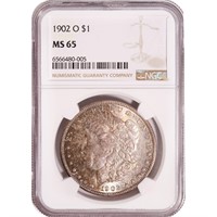 Morgan Silver Dollar 1902-O MS65 NGC Toning