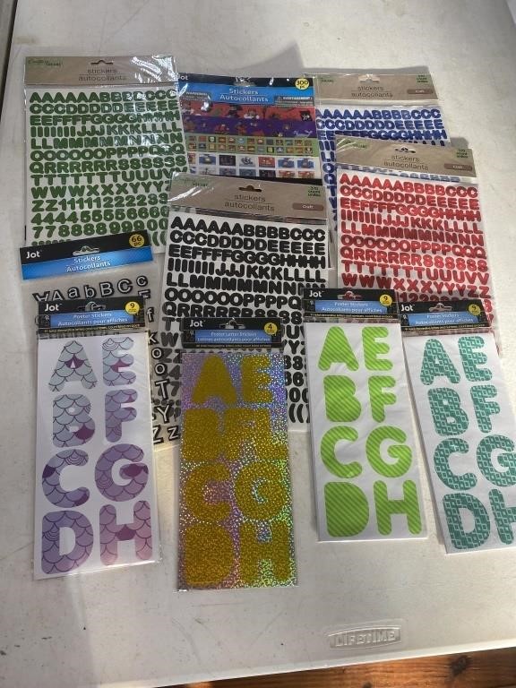 Several Packs of Stencils/Stickers and Metal