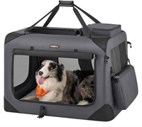 Feandrea Dog Crate, Collapsible Pet Carrier, XL,
