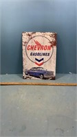 Chevron gasolines sign