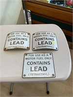 Porcelain Gas Pump Signs