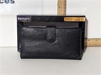 NEW Ladies Black Leather Purse Wallet