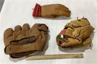 Nokona & Service baseball gloves w/ Polar Elex