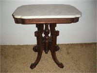 Vintage Marble Top Table  29x20 inches