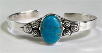 Sterling Turquoise Cuff 23 Grams