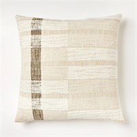 Oversized Woven Striped Square Throw Pillow