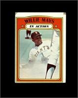 1972 Topps #50 Willie Mays IA VG to VG-EX+