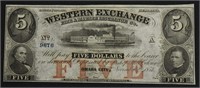 1857 CHOICE BU 5 $ REMAINDER NOTE UNSIGNED