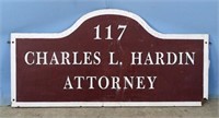 Charles L. Hardin Attorney Sign 24" X 48"