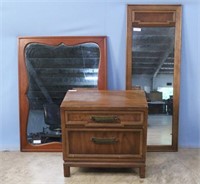 Nightstand and Two Mirrors