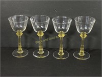 Set of 4 Bryce Glass Space Needle Wine Glasses
