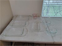 Pyrex Baking Dishes, Measuring Glass, Mixing Bowls