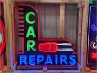 Car Repairs Tin Neon Sign