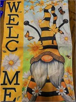 12 x 18  Double Sided Garden Sign Flag  Gnome