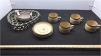 Denby Stoneware cups & plates & Baskets