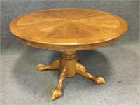 48" Round Oak Dining Table