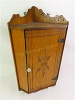 Vintage Wooden Hanging Corner Cabinet