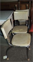 4 Vintage Vinyl Chairs In Used Condition