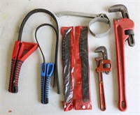 Flat of Pipe Wrenches & Oil Filter Wrenches