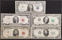 $1, $2, $5, $10 & $20 Nice Currency Run 1950-1963