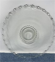 Indiana glass Fancy Clear Footed 13" Cake Plate