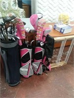 Choice of pink girls golf bags and