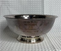 Silver Plated Bowl Engraved To Governor Carroll