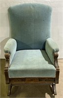 (H) Upholstered Rocking Chair 36”