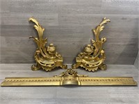 French Baroque (3) Pc. Fireplace Set