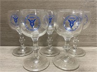 (5) Ford V8 Goblets