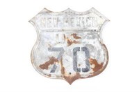 Heavy Embossed New Mexico US 70 Road Sign