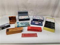 Giant Wooden + Plastic Dominoes Collector Lot