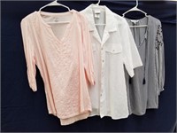 Three women's tops two extra large and one large