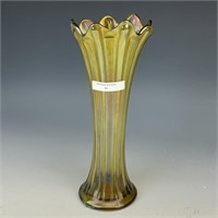 NW Olive Green Thin Rib Vase