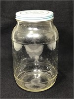 Vtg CFJ Company Lidded Glass Jar