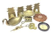 Vtg Indian / Asian Brass Decor - 10 Items