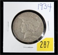 1934 Peace dollar
