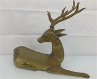 Brass deer sculpture 18"x 15"