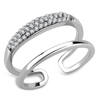 Trendy .24ct White Sapphire Cuff Ring