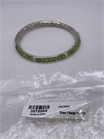 NEW PERIDOT HINGED BANGLE BRACELET