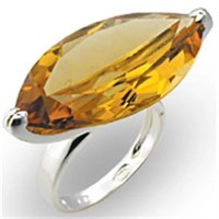 Marquise 9.53ct Citrine Cocktail Ring