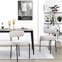 Dyhome Light Grey Dining Chairs Set Of 2, Modern