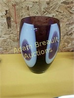 Ornate 11 inch purple vase