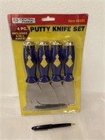 NEW 4 Piece Putty Knife Set