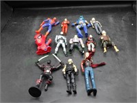 Twelve Various Action Figures Mostly Vtg.