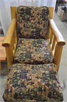 Log Chair & Ottoman