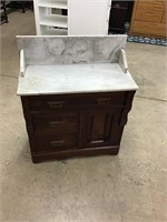 Very nice Eastlake original marble top washstand.