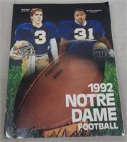C12) 1992 Notre Dame Football Guide Book