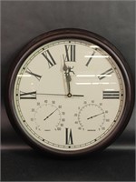 Brown Metal Walk Clock