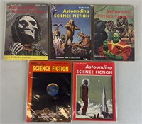 5pc 1952-58 Astounding Science Fiction Books